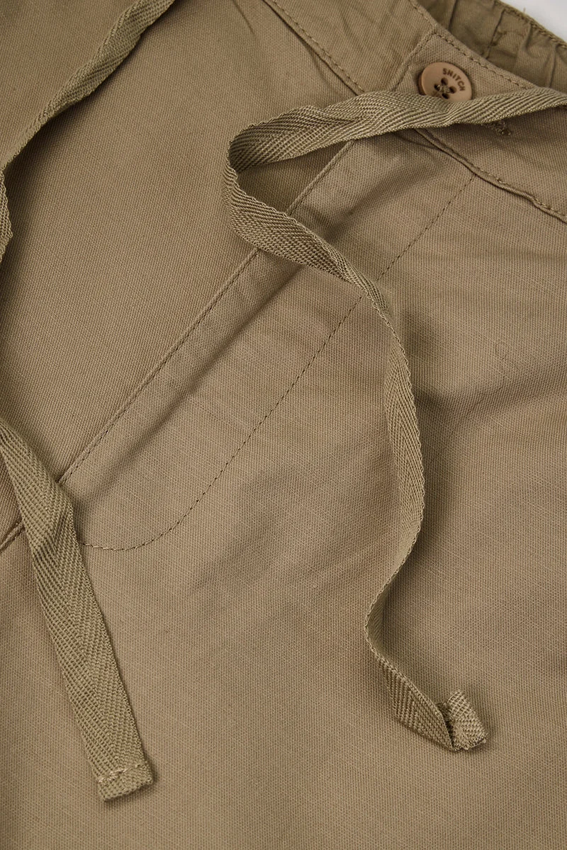Snitch Beige Linen Blend Relaxed Fit Trousers for Men | Best Price UAE